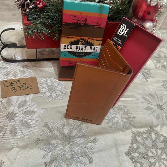 New Red Dirt Hat Co Unisex Wallet Rodeo Leather Southwest RedTan 23111876W16 - Picture 11 of 16